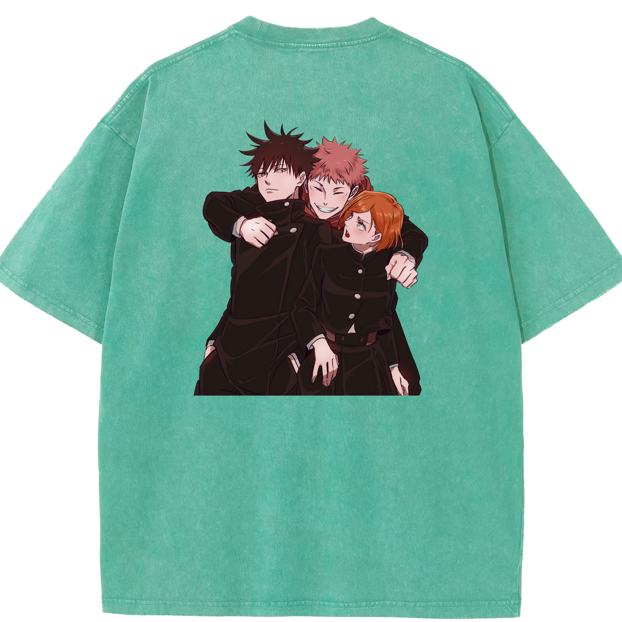（画像用） 呪術廻戦 Jujutsu Kaisen 綿100% ヴィンテージ風 半袖Tシャツ（背面プリント）